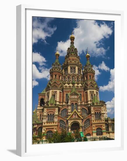 Saints Peter and Paul Cathedral, Peterhof, Saint Petersburg, Russia-Walter Bibikow-Framed Premium Photographic Print