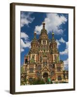 Saints Peter and Paul Cathedral, Peterhof, Saint Petersburg, Russia-Walter Bibikow-Framed Premium Photographic Print