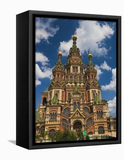 Saints Peter and Paul Cathedral, Peterhof, Saint Petersburg, Russia-Walter Bibikow-Framed Stretched Canvas