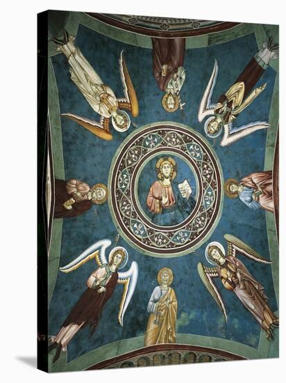 Saints Peter, John the Evangelist, Paul and Andrew Surrounded by Angels, 13th Century-null-Stretched Canvas