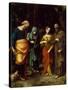 Saints Peter, Martha, Mary Magdalen, and Leonard, c.1515-7-Correggio-Stretched Canvas