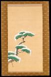 Hanging Scroll Depicting the Autumnal Moon, from a Triptych of the Three Seasons, Japanese-Sakai Hoitsu-Framed Giclee Print