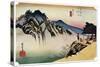 Sakanoshita: the Throwing-Away-The-Brush Peak, 1830S-Ando Hiroshige-Stretched Canvas