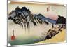 Sakanoshita: the Throwing-Away-The-Brush Peak, 1830S-Ando Hiroshige-Mounted Giclee Print