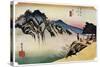 Sakanoshita: the Throwing-Away-The-Brush Peak, 1830S-Ando Hiroshige-Stretched Canvas