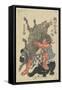 Sakata Kintaro Playing with Wild Animals in Mountain, Late 18th Century-Katsukawa Shunsho-Framed Stretched Canvas