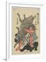 Sakata Kintaro Playing with Wild Animals in Mountain, Late 18th Century-Katsukawa Shunsho-Framed Giclee Print