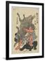 Sakata Kintaro Playing with Wild Animals in Mountain, Late 18th Century-Katsukawa Shunsho-Framed Giclee Print