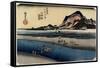 Sakawa River, Odawara, C. 1833-Utagawa Hiroshige-Framed Stretched Canvas