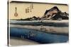 Sakawa River, Odawara, C. 1833-Utagawa Hiroshige-Stretched Canvas