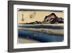 Sakawa River, Odawara, C. 1833-Utagawa Hiroshige-Framed Giclee Print