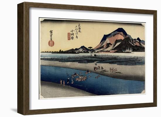 Sakawa River, Odawara, C. 1833-Utagawa Hiroshige-Framed Giclee Print