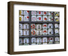 Sake Barrels, Tsuruoka Hachmangu Shrine, Kamakura, Japan-Rob Tilley-Framed Photographic Print