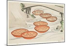 Sake Cups in a River, C.1854-59-Shumpo-Mounted Giclee Print