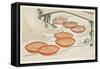 Sake Cups in a River, C.1854-59-Shumpo-Framed Stretched Canvas