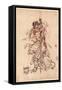 Sake O Nomu Samurai-null-Framed Stretched Canvas