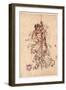 Sake O Nomu Samurai-null-Framed Giclee Print