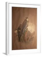 Saker Falcon (Falco Sacer), 1856-67-Joseph Wolf-Framed Giclee Print