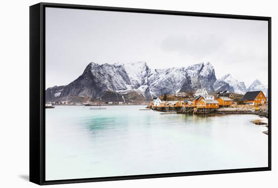 Sakrisoy, Moskenesoy, Lofoten Islands, Norway, Scandinavia, Europe-Christian Kober-Framed Stretched Canvas