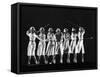 Saks Fifth Avenue Fashion Shot of Model Swinging Golf Club-Gjon Mili-Framed Stretched Canvas