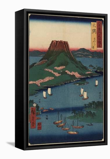 Sakurajima Volcanic Island, Osumi Province, March 1856-Utagawa Hiroshige-Framed Stretched Canvas