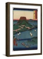 Sakurajima Volcanic Island, Osumi Province, March 1856-Utagawa Hiroshige-Framed Giclee Print