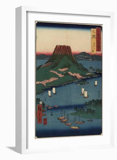 Sakurajima Volcanic Island, Osumi Province, March 1856-Utagawa Hiroshige-Framed Giclee Print