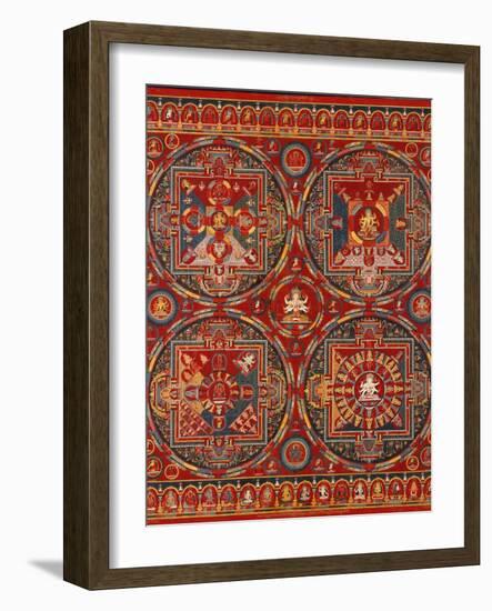 Sakya Order, Four Mandalas of the Vajravali Series (Thangk)-null-Framed Giclee Print