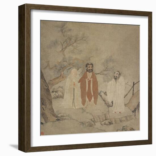 Sakyamuni, Laozi and Confucius, Between 1368 and 1644-null-Framed Giclee Print