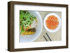Salad and hot sauce, Vietnamese food, Vietnam, Indochina, Southeast Asia, Asia-Alex Robinson-Framed Photographic Print