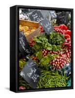 Salad and Vegatables on a Market Stall, France, Europe-Richardson Peter-Framed Stretched Canvas