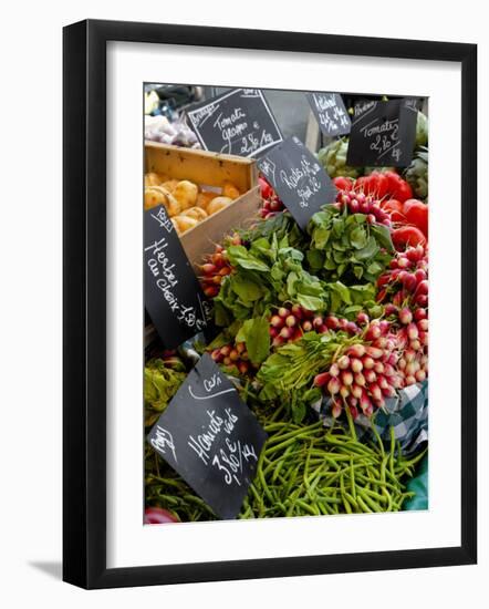 Salad and Vegatables on a Market Stall, France, Europe-Richardson Peter-Framed Photographic Print