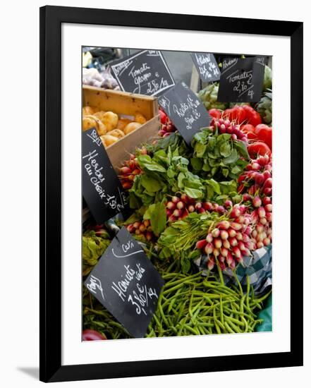 Salad and Vegatables on a Market Stall, France, Europe-Richardson Peter-Framed Photographic Print