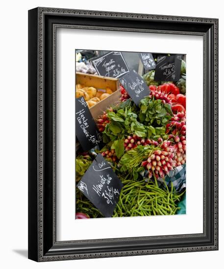 Salad and Vegatables on a Market Stall, France, Europe-Richardson Peter-Framed Photographic Print