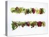 Salad Leaves with Meadow Flowers-Luzia Ellert-Stretched Canvas