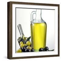 Salad Oil with Green and Black Olives-Prisma-Framed Photographic Print