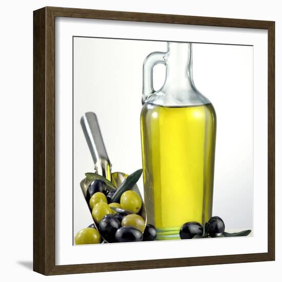 Salad Oil with Green and Black Olives-Prisma-Framed Photographic Print