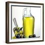 Salad Oil with Green and Black Olives-Prisma-Framed Photographic Print