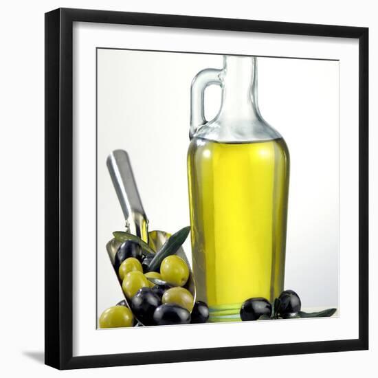 Salad Oil with Green and Black Olives-Prisma-Framed Photographic Print