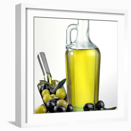 Salad Oil with Green and Black Olives-Prisma-Framed Photographic Print