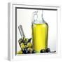 Salad Oil with Green and Black Olives-Prisma-Framed Photographic Print