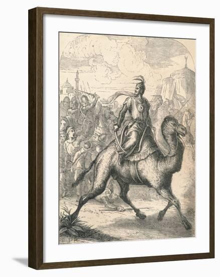 Saladin Escaping on a Swift Dromedary, 1869-null-Framed Giclee Print