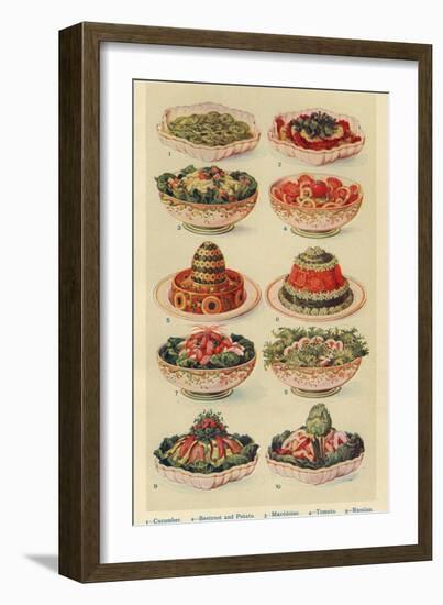 Salads, Isabella Beeton, UK-null-Framed Giclee Print