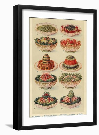 Salads, Isabella Beeton, UK-null-Framed Giclee Print