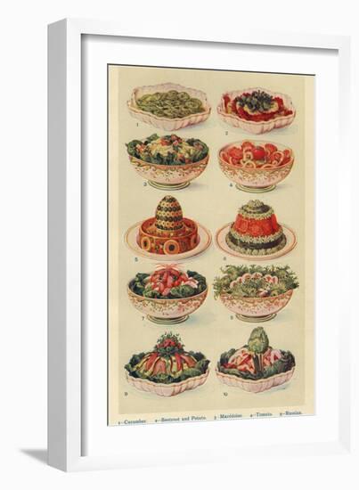 Salads, Isabella Beeton, UK-null-Framed Giclee Print