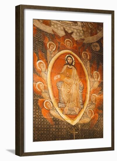 Salamanca, Salamanca Province, Spain. Christ Pantocrator Revealing His Wounds. Painting in the…-null-Framed Giclee Print