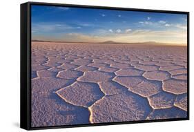 Salar De Uyuni at Sunrise, the Largest Salt Flat in the World-David Krijgsman-Framed Stretched Canvas