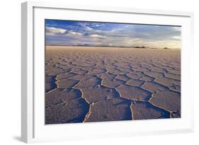 Salar De Uyuni Polygonal Salt Pattern on Dried-null-Framed Photographic Print