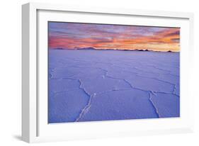 Salar De Uyuni Polygonal Salt Pattern on Dried-null-Framed Photographic Print