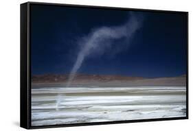 Salar Pujsa, Dust Devil, Atacama Desert, Chile-Rhonda Klevansky-Framed Stretched Canvas